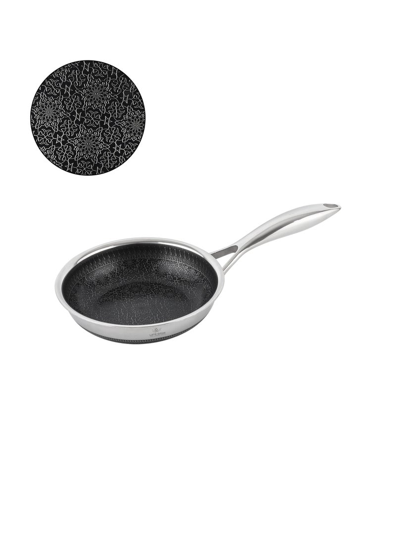Life Smile 16cm Hybrid Stainless Steel Fry Pan (0.66L) – Non-Stick, Induction Bottom, Scratch-Resistant - Image 1